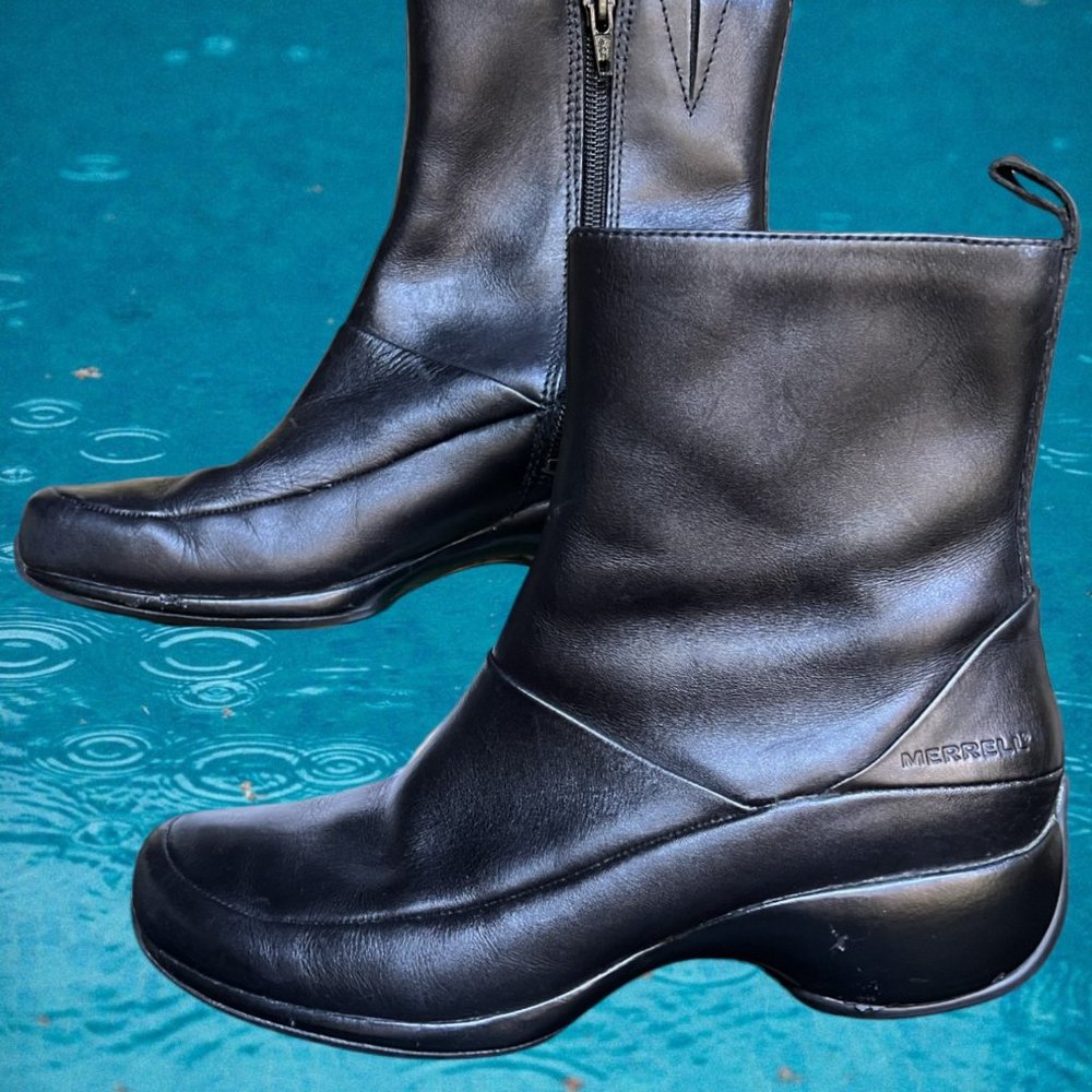 Merrell Spire Zip Waterproof Leather Boots - like new!